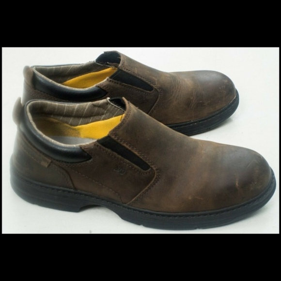 CAT CATERPILLAR Brown Leather Steel Toe ERGO